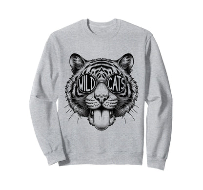 Wildcats School Sports Fan Team Sweatshirt - Fun Novelty Design for Adults - T-Shirt, Sweatshirt, Hoodie