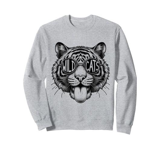 Wildcats School Sports Fan Team Sweatshirt - Fun Novelty Design for Adults - T-Shirt, Sweatshirt, Hoodie