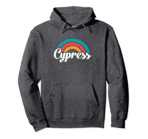 Cypress Ca Script Rainbow Hoodie - Fun Novelty Design Men Women - T-Shirt, Sweatshirt, Hoodie