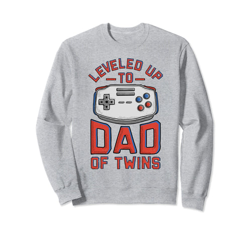 Video Gamer Leveled Up To Dad Twins Sweatshirt - Unique Graphic Men Women - T-Shirt, Sweatshirt, Hoodie