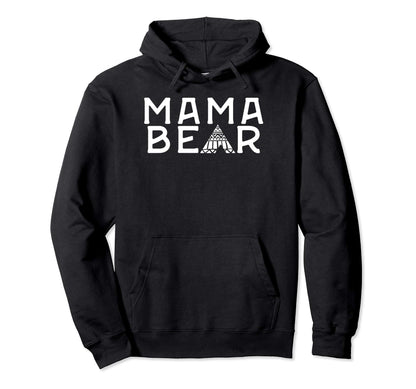 Mama Bear Matching Family Boho Hippie Gift Hoodie - Minimalist Print Unisex - T-Shirt, Sweatshirt, Hoodie