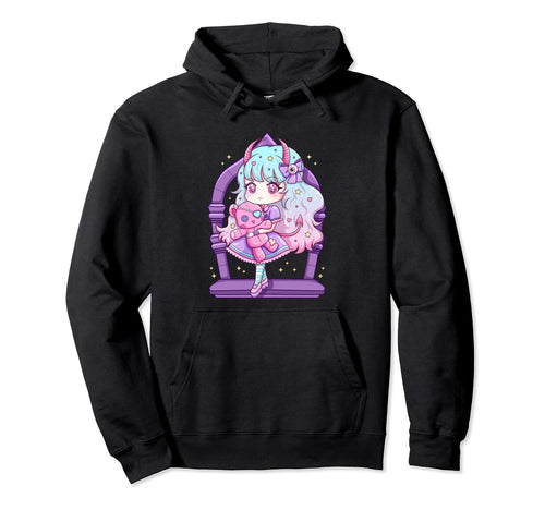 Kawaii Pastel Goth Creepy Bear Hoodie - Novelty Apparel Men Women - T-Shirt, Sweatshirt, Hoodie