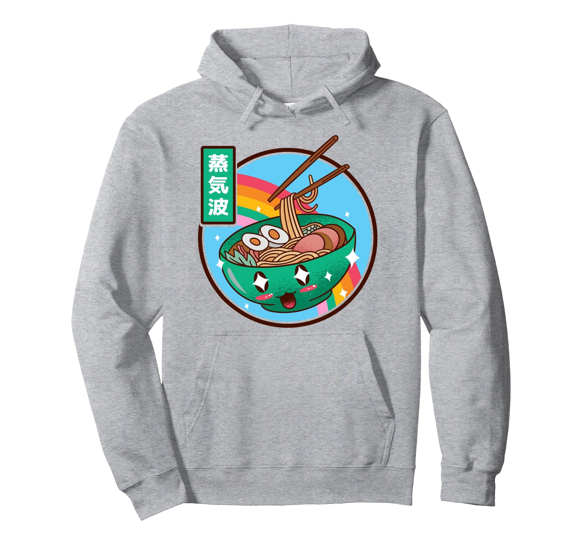 Happy Ramen Bowl Rainbow Japan Otaku Hoodie - Trendy Graphic Unisex - T-Shirt, Sweatshirt, Hoodie