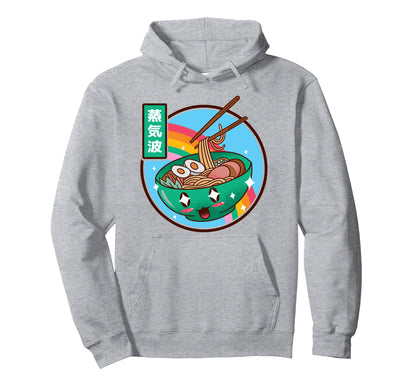 Happy Ramen Bowl Rainbow Japan Otaku Hoodie - Trendy Graphic Unisex - T-Shirt, Sweatshirt, Hoodie