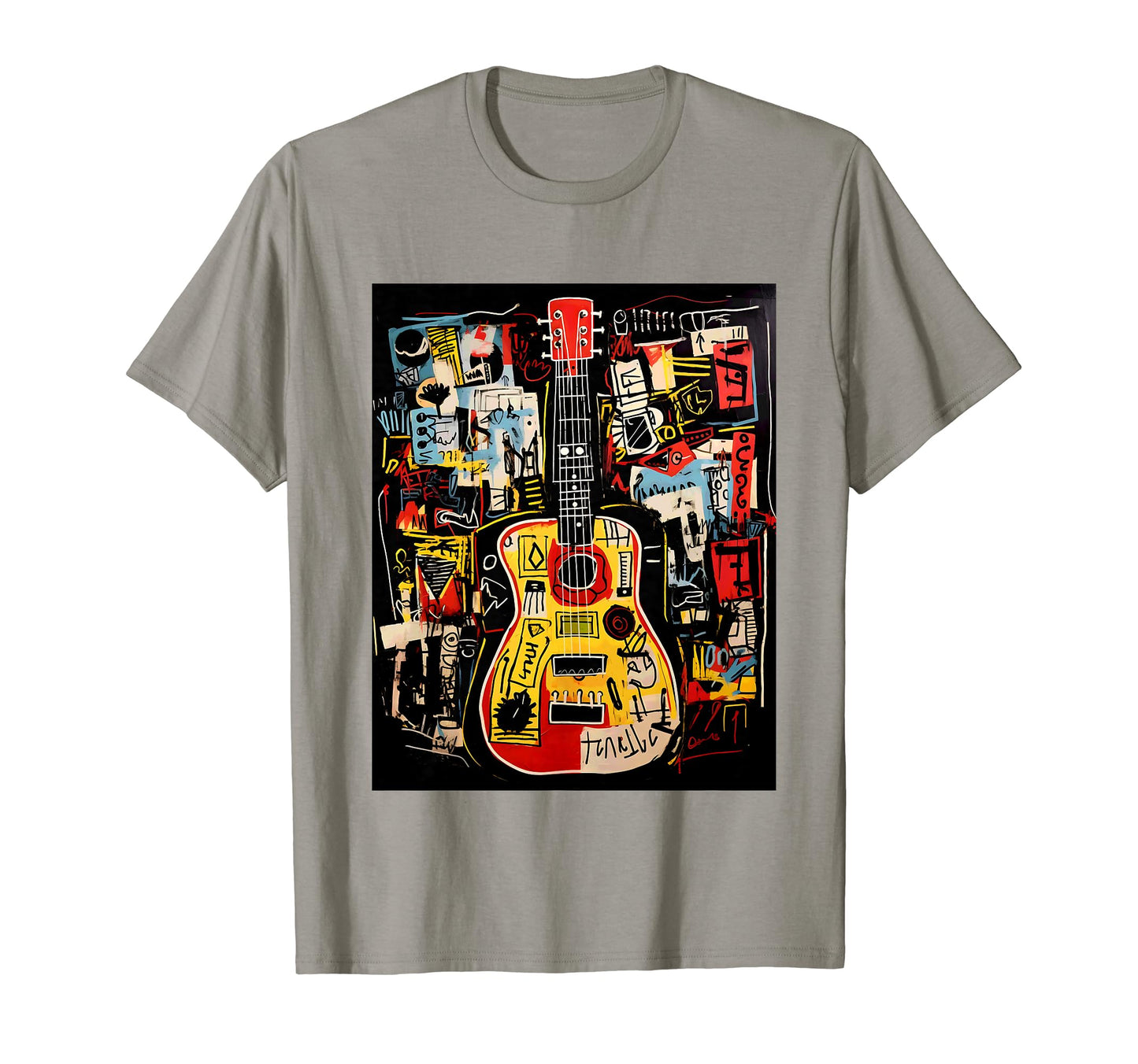 Distressed Acoustic Guitar Grunge T-Shirt - Minimalist Print Men Women - T-Shirt, Sweatshirt, Hoodie