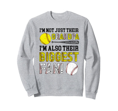 Their Biggest Fan Baseball Softball Sweatshirt - Graphic Print for Adults - T-Shirt, Sweatshirt, Hoodie