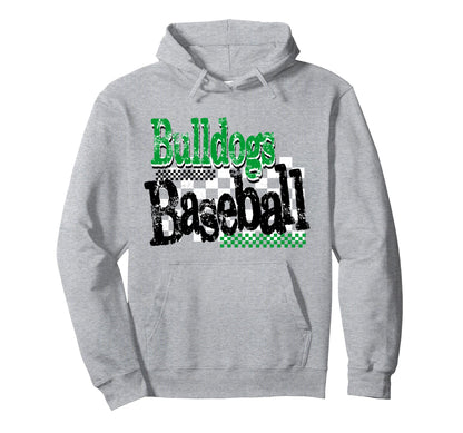 Green Bulldogs Baseball Mom Game Day Hoodie - Trendy Graphic Men Women - T-Shirt, Sweatshirt, Hoodie