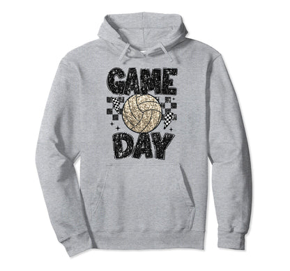 Game Day Volleyball Mama Mom Hoodie - Fun Novelty Design for Adults - T-Shirt, Sweatshirt, Hoodie
