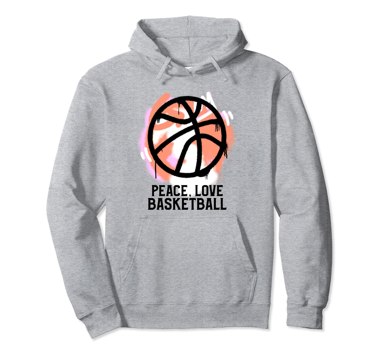 Peace Love Basketball Fans Basketball Love Hoodie - Custom Art Print Unisex - T-Shirt, Sweatshirt, Hoodie