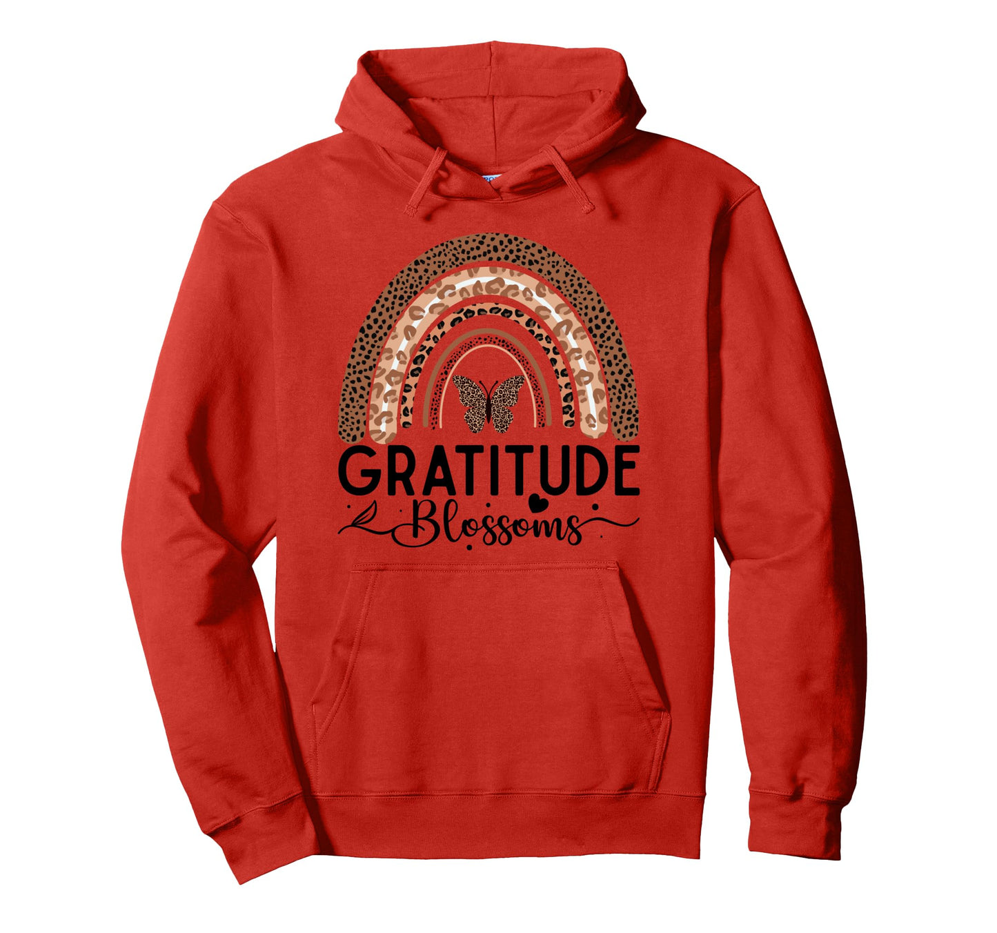 Wildly Grateful Leopard Rainbow Hoodie - Minimalist Print for Adults - T-Shirt, Sweatshirt, Hoodie