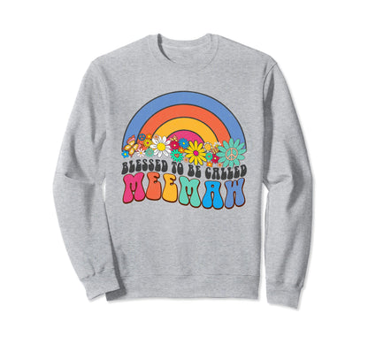 Blessed To Be Called Meemaw Rainbow Sweatshirt - Graphic Print Men Women - T-Shirt, Sweatshirt, Hoodie