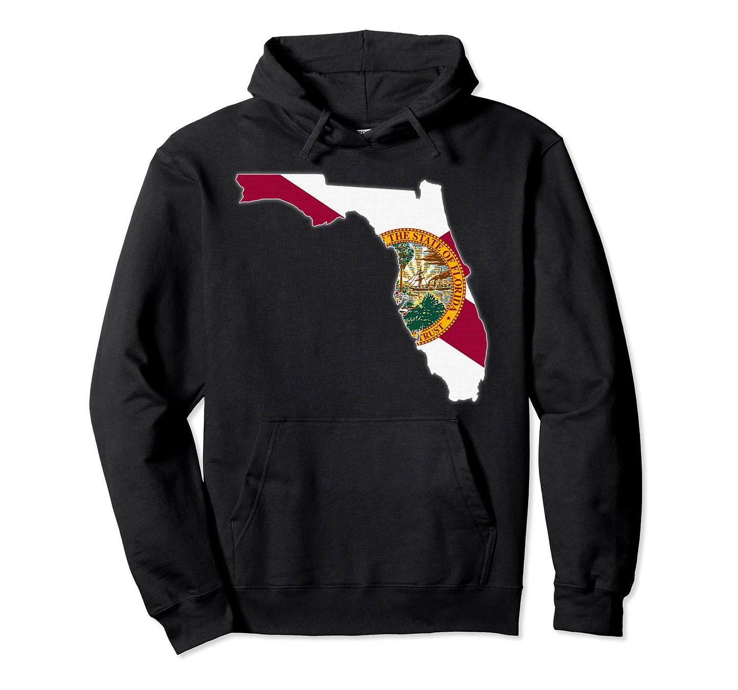 Florida State Map Florida Fl Flag Hoodie - Casual Everyday Wear for Adults - T-Shirt, Sweatshirt, Hoodie