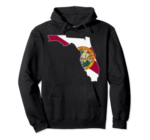 Florida State Map Florida Fl Flag Hoodie - Casual Everyday Wear for Adults - T-Shirt, Sweatshirt, Hoodie