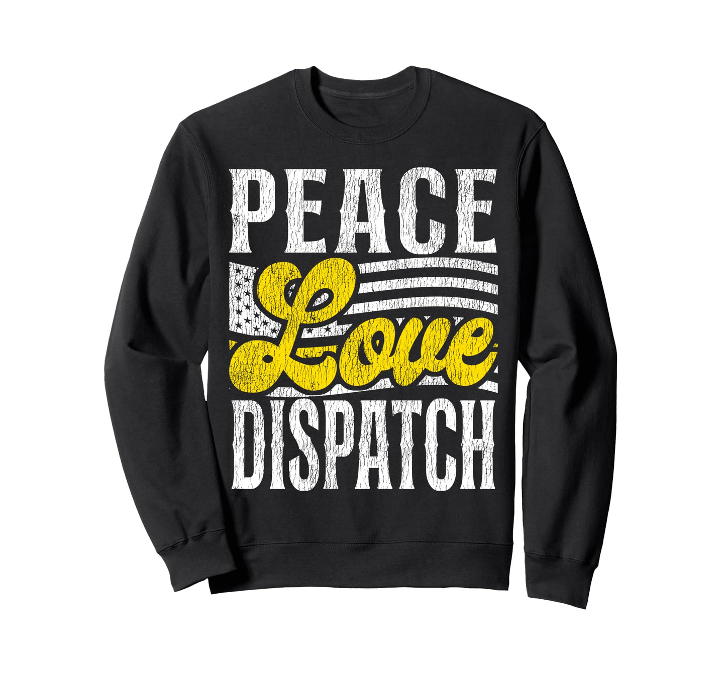 911 Dispatcher Thin Gold Yellow Line Sweatshirt - Aesthetic Graphic Unisex - T-Shirt, Sweatshirt, Hoodie