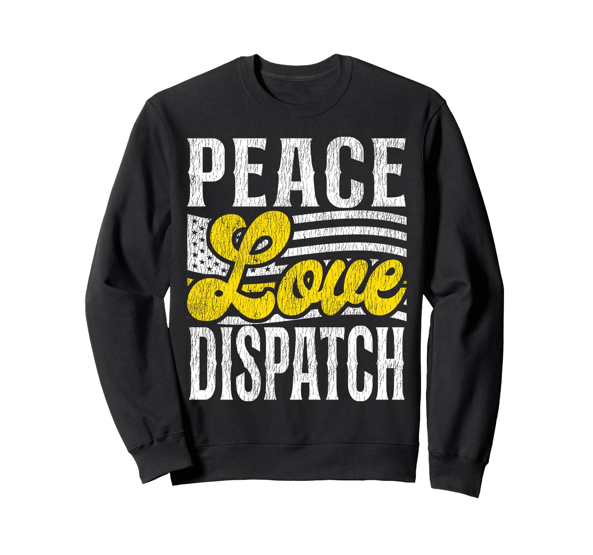 911 Dispatcher Thin Gold Yellow Line Sweatshirt - Aesthetic Graphic Unisex - T-Shirt, Sweatshirt, Hoodie
