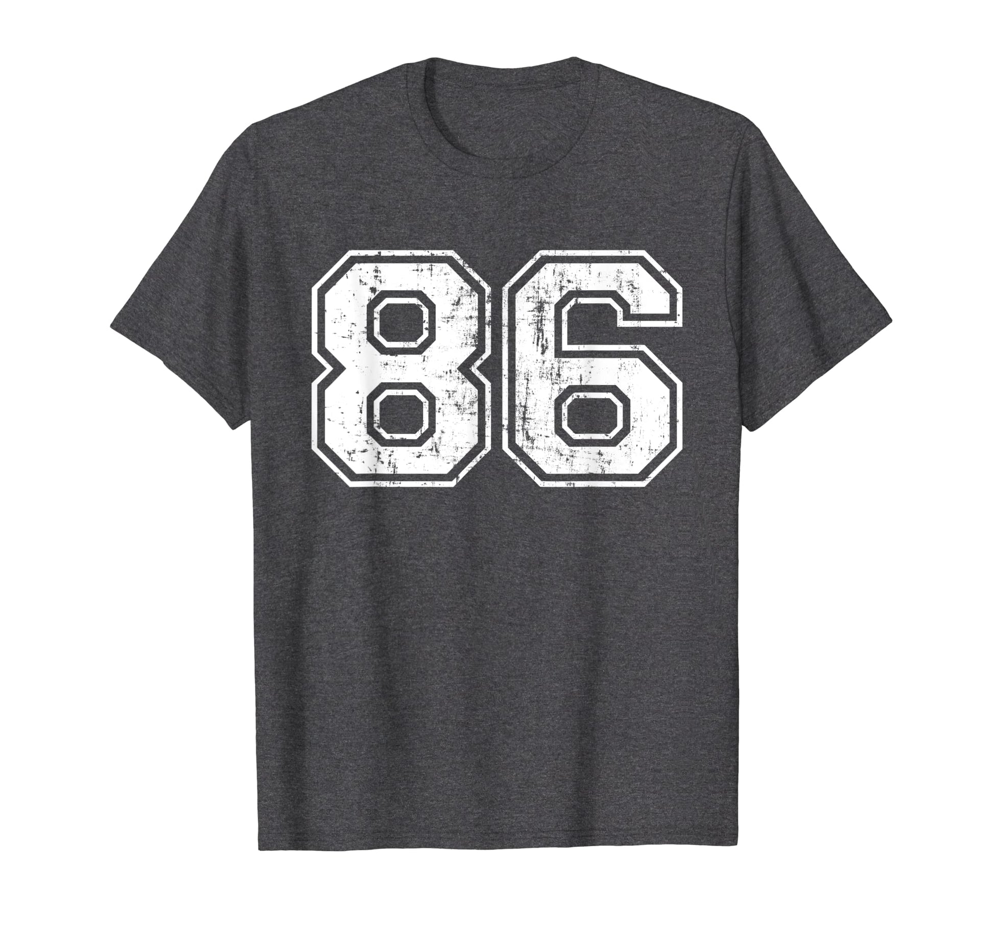 Number 86 Varsity Distressed Sports T-Shirt - Unique Graphic Men Women - T-Shirt, Sweatshirt, Hoodie