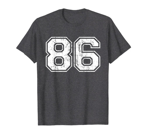 Number 86 Varsity Distressed Sports T-Shirt - Unique Graphic Men Women - T-Shirt, Sweatshirt, Hoodie