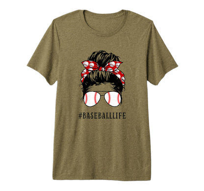 Mom Messy Hair Bun Aviators Glasses T-Shirt - Aesthetic Graphic Unisex - T-Shirt, Sweatshirt, Hoodie
