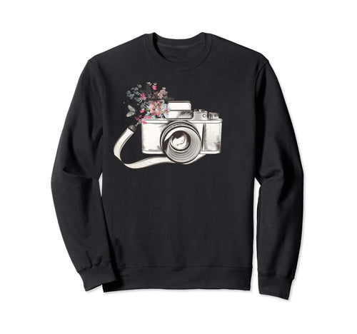 Lovely Camera Butterflies Sweatshirt - Fun Novelty Design Men Women - T-Shirt, Sweatshirt, Hoodie