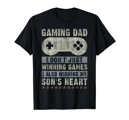 Gaming Dad Father Son Fathers Day T-Shirt - Custom Art Print for Adults - T-Shirt, Sweatshirt, Hoodie