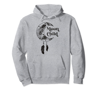 Moon Child Hippie Boho Dream Catcher Hoodie - Aesthetic Graphic for Adults - T-Shirt, Sweatshirt, Hoodie