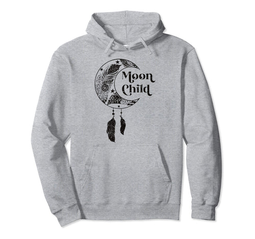 Moon Child Hippie Boho Dream Catcher Hoodie - Aesthetic Graphic for Adults - T-Shirt, Sweatshirt, Hoodie