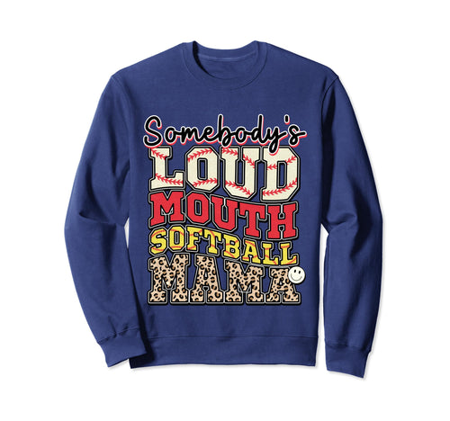 Softball Mom Player Team Mama Sports Sweatshirt - Graphic Print Men Women - T-Shirt, Sweatshirt, Hoodie