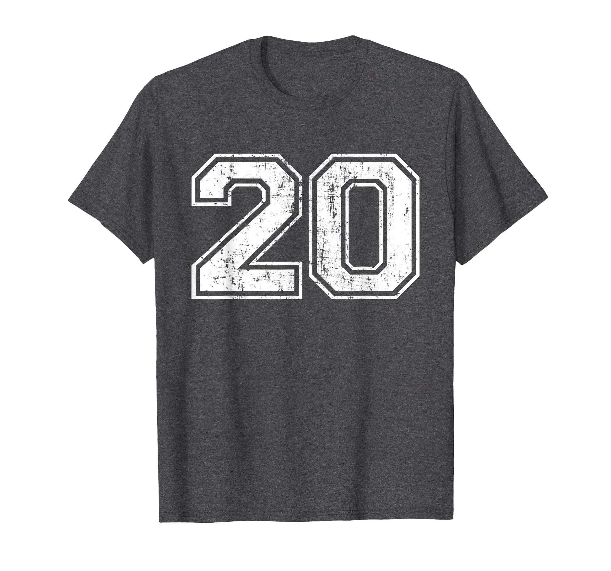 Number 20 Varsity Distressed Sports T-Shirt - Streetwear Style Men Women - T-Shirt, Sweatshirt, Hoodie
