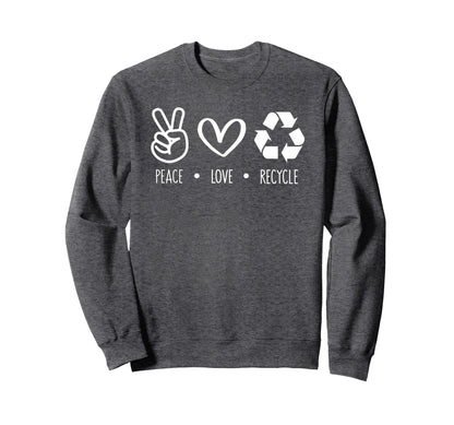 Recycle Earth Day Teacher Teens Sweatshirt - Custom Art Print for Adults - T-Shirt, Sweatshirt, Hoodie
