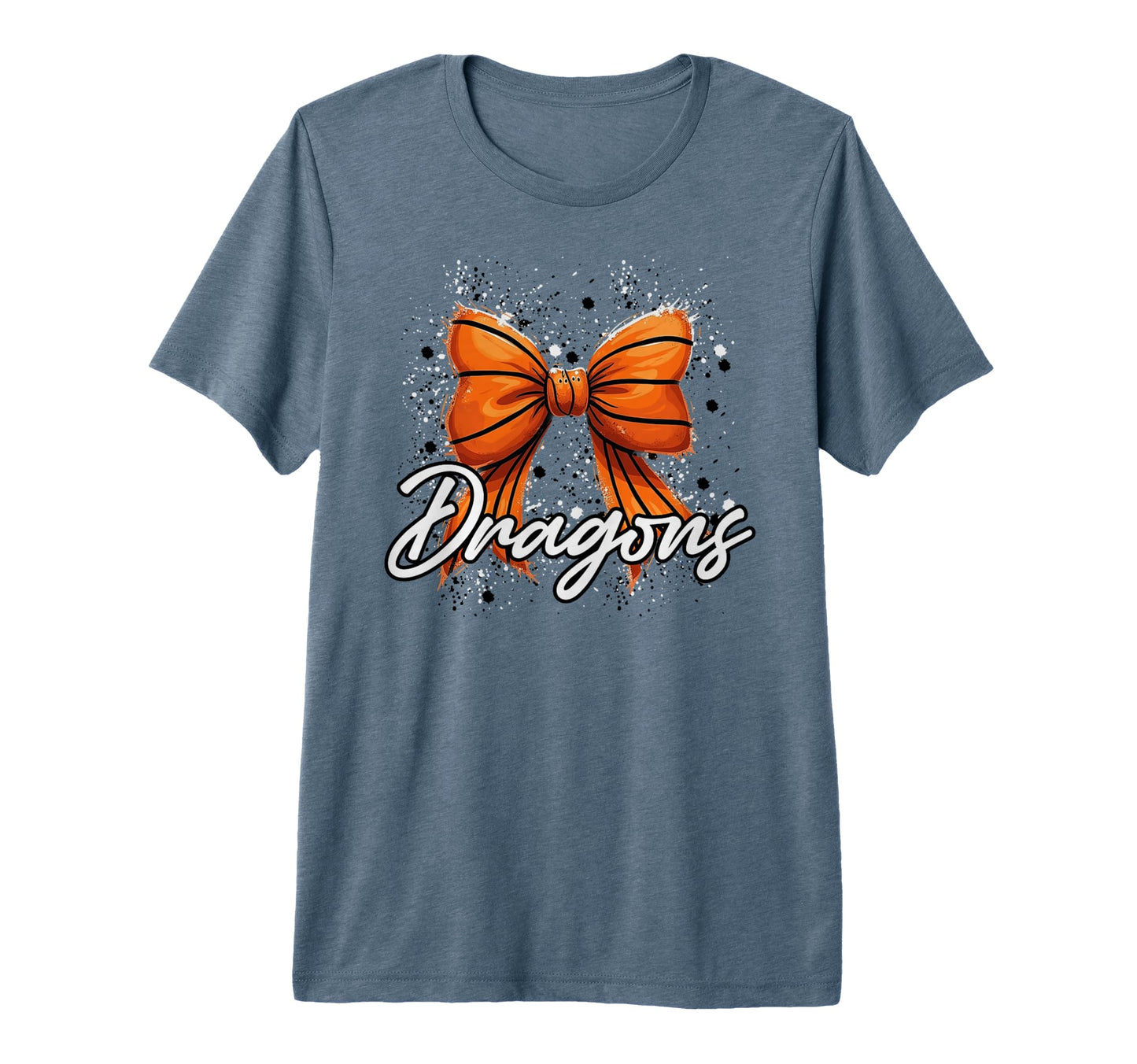 Dragons Basketball Mom Coquette Bow Game T-Shirt - Novelty Apparel Unisex - T-Shirt, Sweatshirt, Hoodie