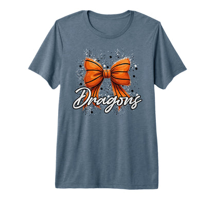 Dragons Basketball Mom Coquette Bow Game T-Shirt - Novelty Apparel Unisex - T-Shirt, Sweatshirt, Hoodie