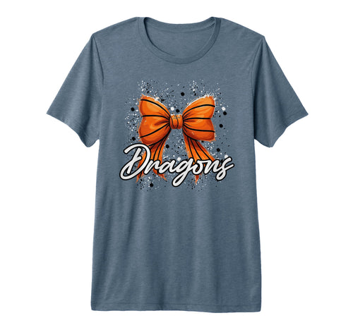 Dragons Basketball Mom Coquette Bow Game T-Shirt - Novelty Apparel Unisex - T-Shirt, Sweatshirt, Hoodie