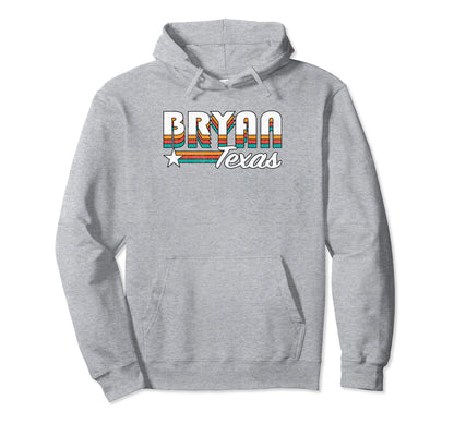 Bryan Tx Bryan Texas Rainbow Hoodie - Novelty Apparel Men Women - T-Shirt, Sweatshirt, Hoodie
