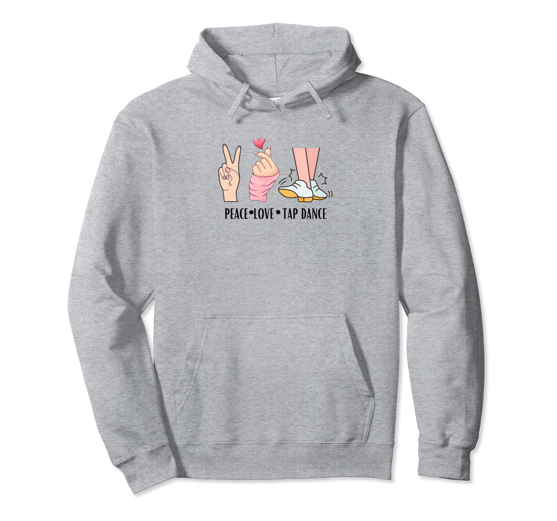 Peace Love Tap Dance Dancers Hoodie - Custom Art Print Men Women - T-Shirt, Sweatshirt, Hoodie