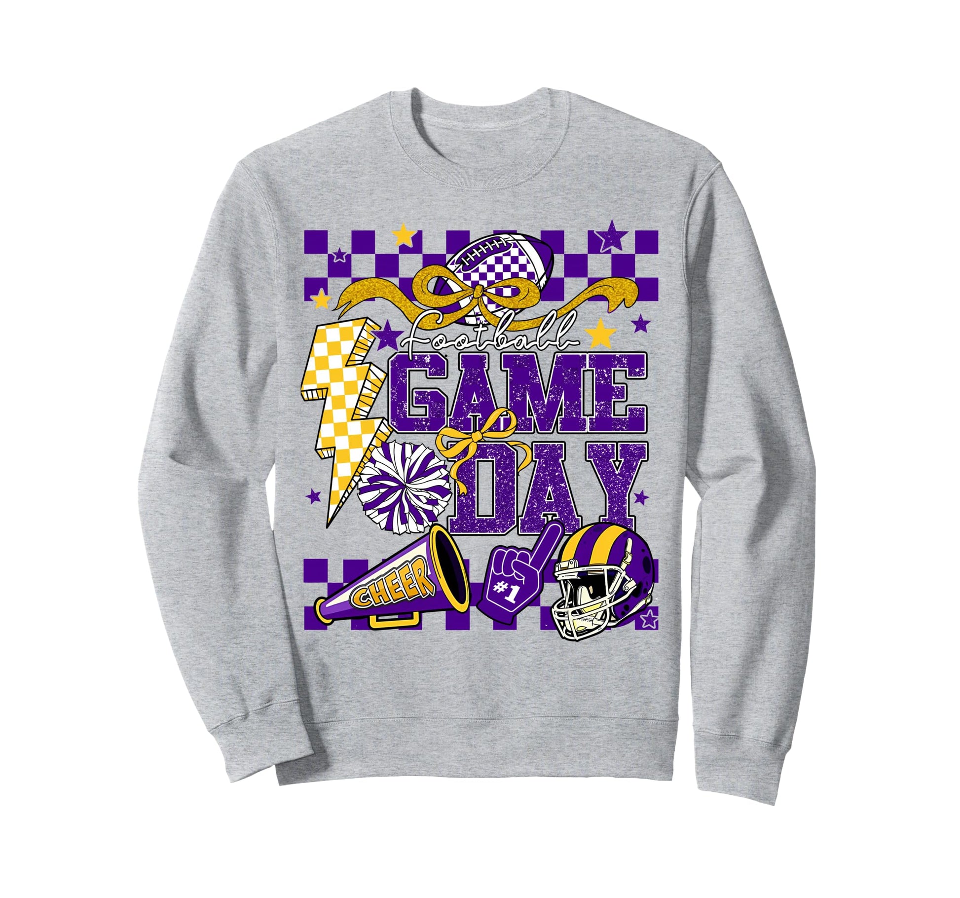 Game Day Football Touchdown Dad Mom Sweatshirt - Trendy Graphic Men Women - T-Shirt, Sweatshirt, Hoodie