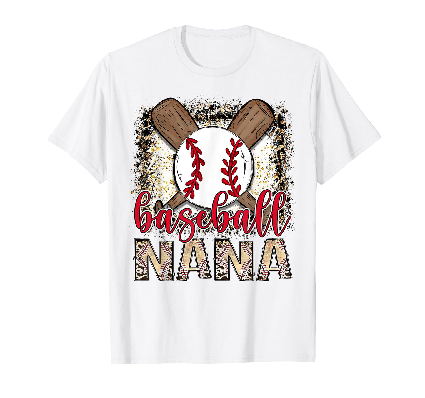 Baseball Nana Leopard Proud Ball Nana T-Shirt - Minimalist Print Men Women - T-Shirt, Sweatshirt, Hoodie