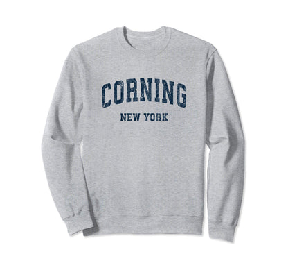 Corning New York Ny Varsity Sweatshirt - Aesthetic Graphic Men Women - T-Shirt, Sweatshirt, Hoodie