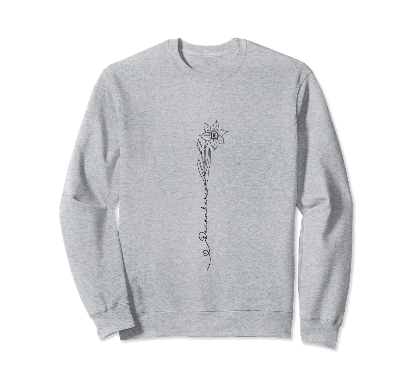 Minimalist Boho Floral Art Narcissus Sweatshirt - Graphic Print Men Women - T-Shirt, Sweatshirt, Hoodie