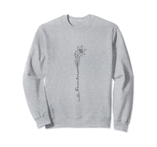 Minimalist Boho Floral Art Narcissus Sweatshirt - Graphic Print Men Women - T-Shirt, Sweatshirt, Hoodie
