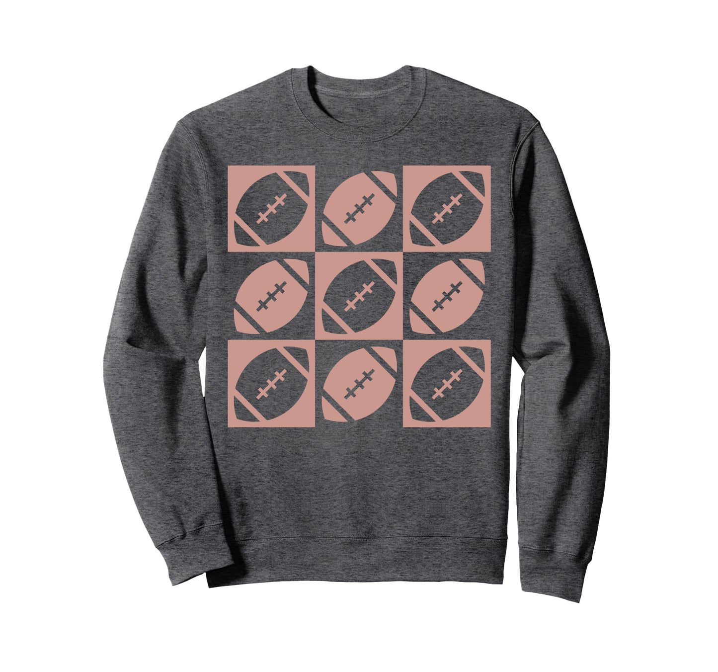 Checkered Football Football Mom Game Day Sweatshirt - Unique Graphic Unisex - T-Shirt, Sweatshirt, Hoodie