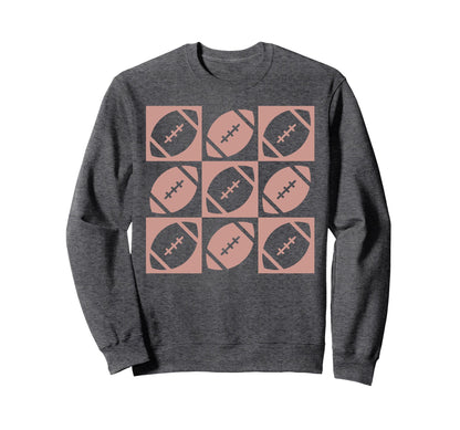Checkered Football Football Mom Game Day Sweatshirt - Unique Graphic Unisex - T-Shirt, Sweatshirt, Hoodie