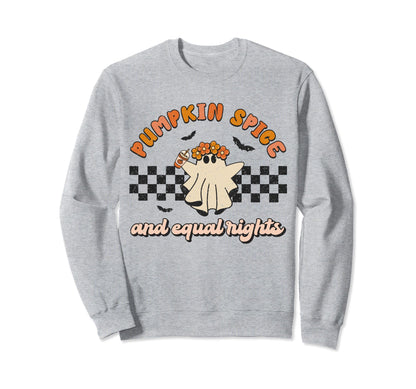 Pumpkin Spice Equal Rights Groovy Sweatshirt - Unique Graphic for Adults - T-Shirt, Sweatshirt, Hoodie