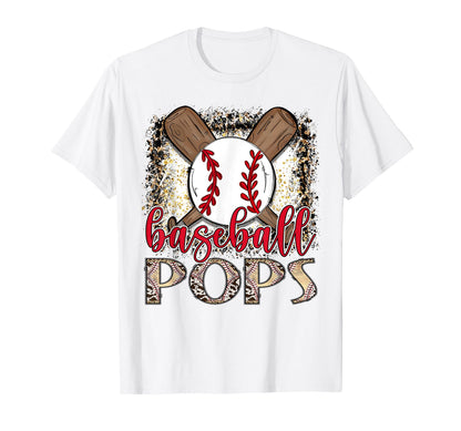 Baseball Pops Leopard Proud Ball T-Shirt - Minimalist Print for Adults - T-Shirt, Sweatshirt, Hoodie