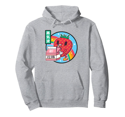 Strawberry Milk Rainbow Japan Otaku Hoodie - Casual Everyday Wear Unisex - T-Shirt, Sweatshirt, Hoodie