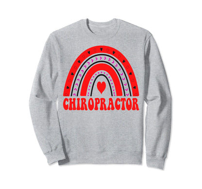Chiropractor Valentines Day Red Sweatshirt - Aesthetic Graphic for Adults - T-Shirt, Sweatshirt, Hoodie