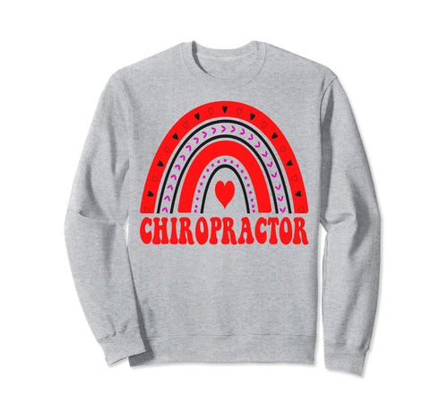 Chiropractor Valentines Day Red Sweatshirt - Aesthetic Graphic for Adults - T-Shirt, Sweatshirt, Hoodie