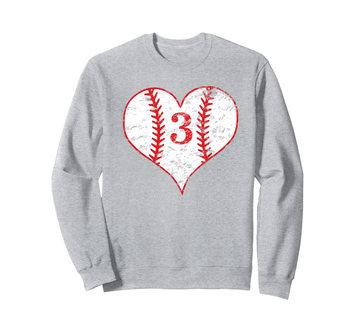 Love Baseball Mom 3 Heart 3Rd Sweatshirt - Novelty Apparel Men Women - T-Shirt, Sweatshirt, Hoodie