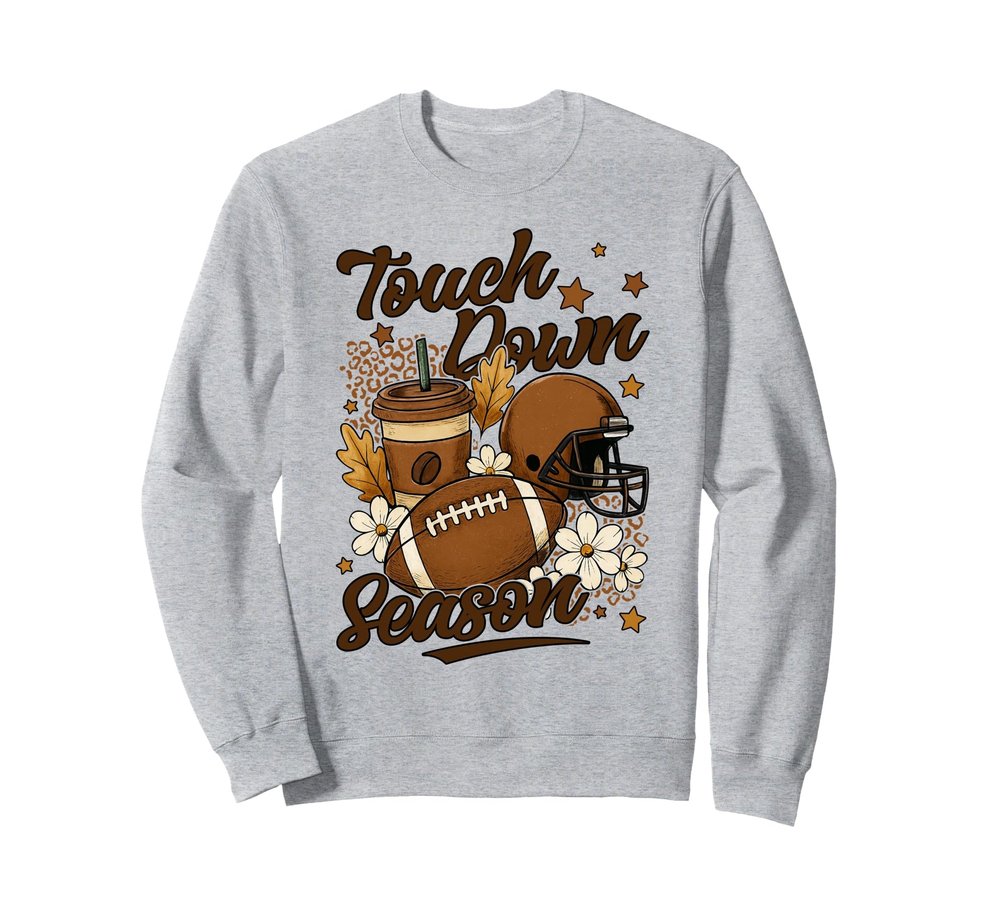Touchdown Season Leopard Game Day Sweatshirt - Custom Art Print for Adults - T-Shirt, Sweatshirt, Hoodie