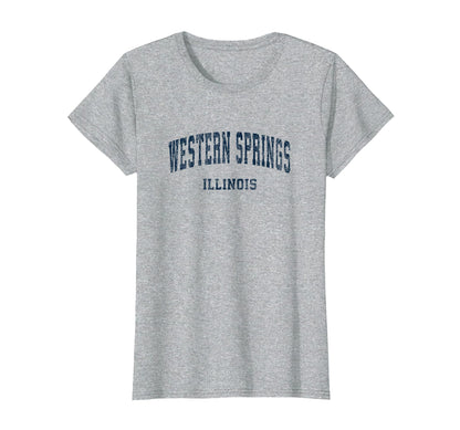 Western Springs Illinois Il Varsity T-Shirt - Casual Everyday Wear Unisex - T-Shirt, Sweatshirt, Hoodie