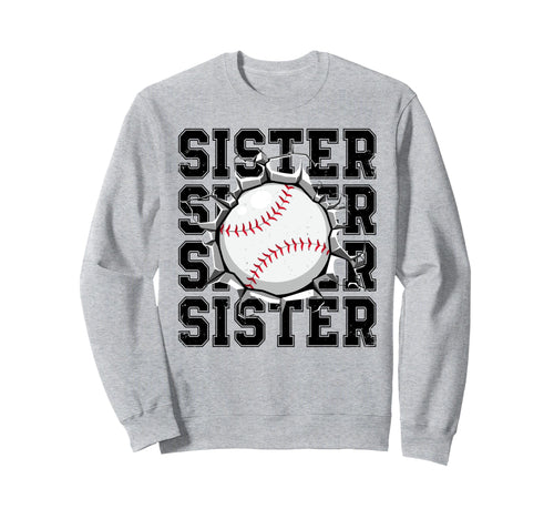 Baseball Sister Cracked Wall Sweatshirt - Minimalist Print Men Women - T-Shirt, Sweatshirt, Hoodie